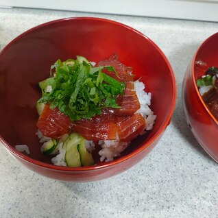 まぐろ漬け丼